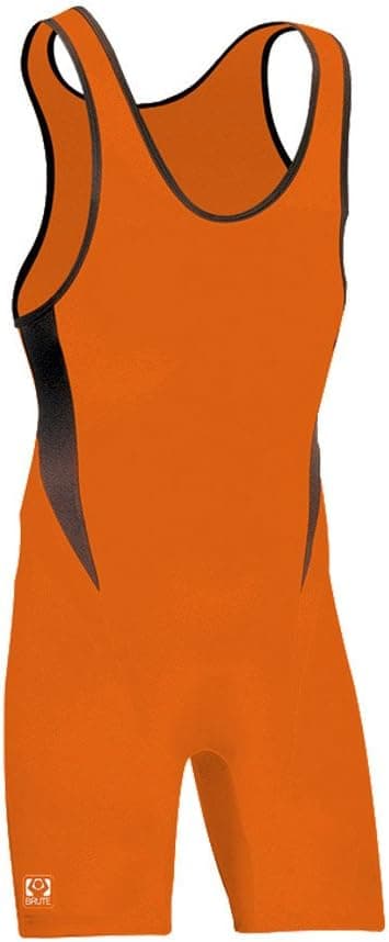 Brute Bolt Wrestling Singlet - SIZE: YM, COLOR: Orange