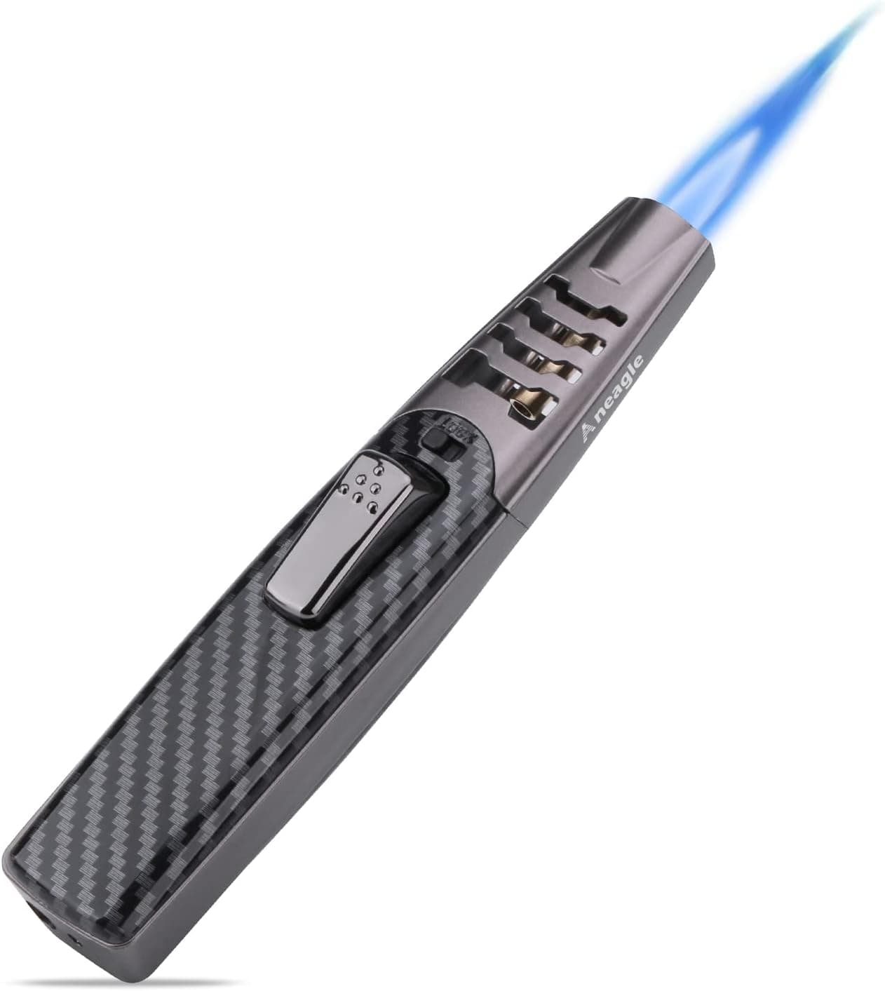 Aneagle Torch Lighter Refillable Cooking Torch Fit All Butane Tanks Kitchen Torch With Safety Lock And Adjustable Flame For Desserts Creme Brulee BBQ (Butane Gas Not Included)