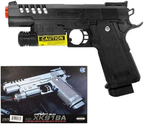 xk918a spring powered airsoft hand gun handgun pistol size 8.5 fps 210(Airsoft Gun)