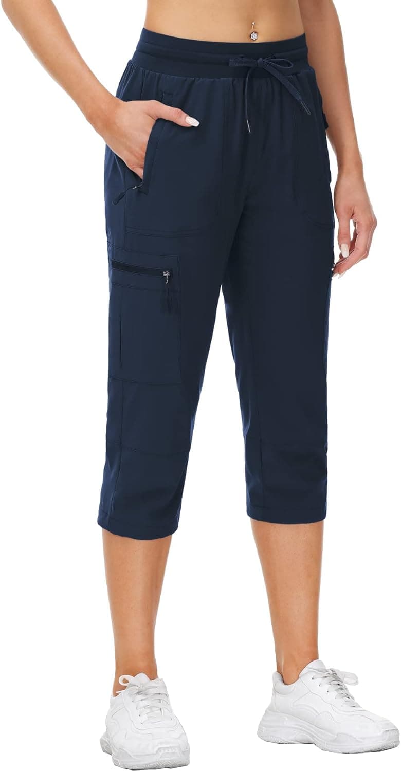 VILIGO Womens Cargo Joggers Hiking Pants Lightweight Quick Dry Water Resistant Womens Pants with Zipper Pockets