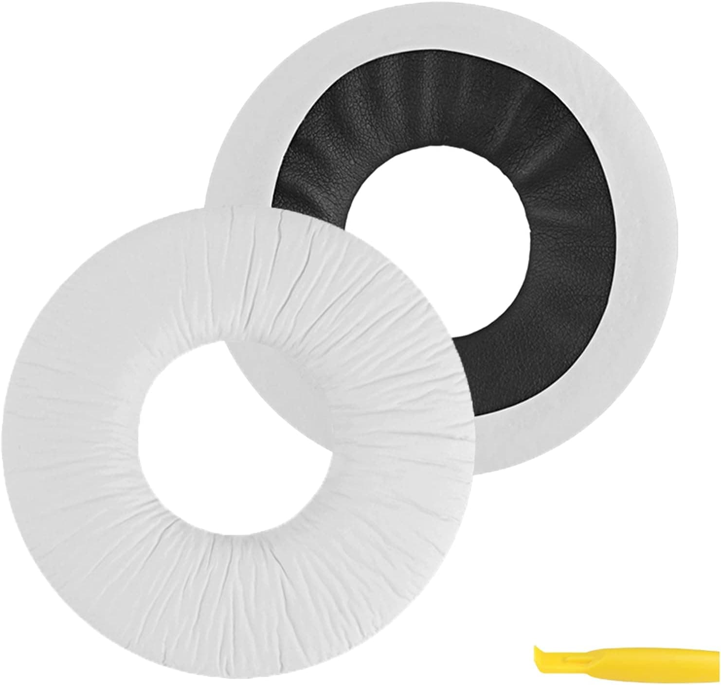 Geekria QuickFit Replacement Ear Pads for Sony MDR-V150 V200 V250 V300 V400 ZX100 ZX110 ZX110NC ZX220BT ZX300 ZX310 ZX330BT Headphones Earpads, Headset Ear Cushion (White)