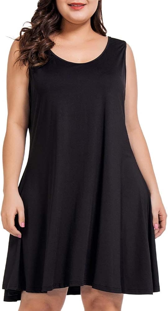 Nuonita Women's Tank Dress Black