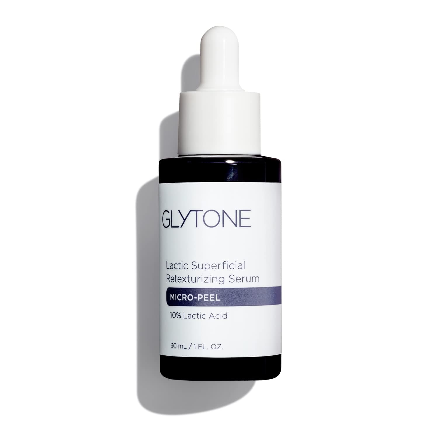 Glytone Micro-Peel Lactic Superficial Retexturizing Serum - With 10% Lactic Acid - For Dull, Dry Skin - Vegan, Paraben & Fragrance-Free - 1 fl. oz