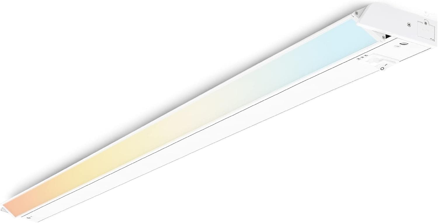 PARMIDA LED Swivel Under Cabinet Lighting, Hardwired or Plug-in Installation 42 Inch, 22W, 3CCT Color Selectable - 3000/4000K/5000K, Rotatable Lens, Dimmable, Linkable, ETL & Energy Star, 120V, 1320LM
