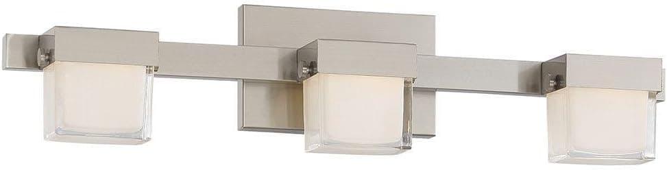 Good Lumens by Madison Avenue 3-Light Brushed Nickel LED Bath Vanity Light-23813