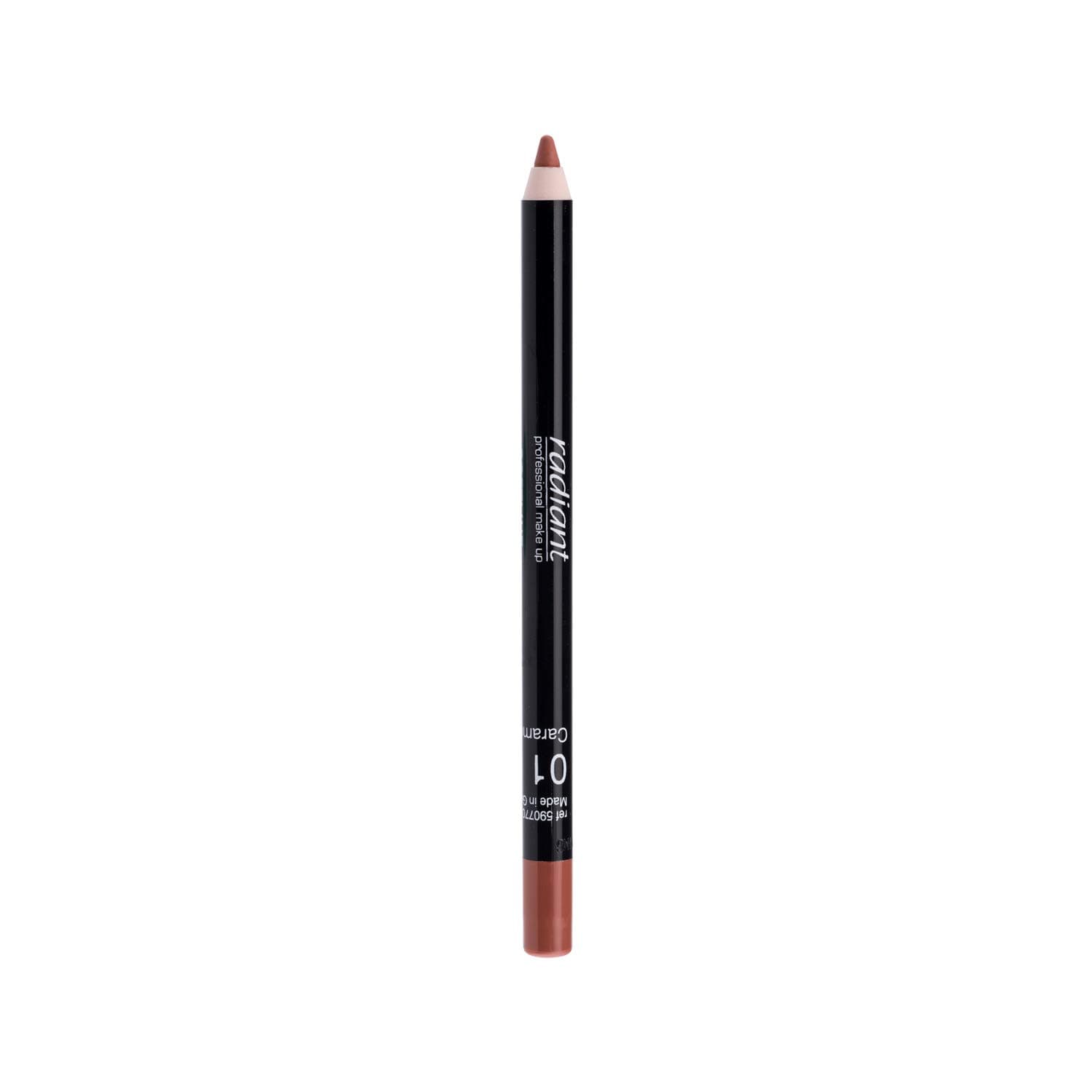 Radiant Professional Softline Waterproof Lip Pencil - Non-Transfer, Long Lasting, Lip Liner For Defined Lips - Ultra Creamy & Soft Lip Pencil With Vitamin E - 1.20g (01 CARAMEL)