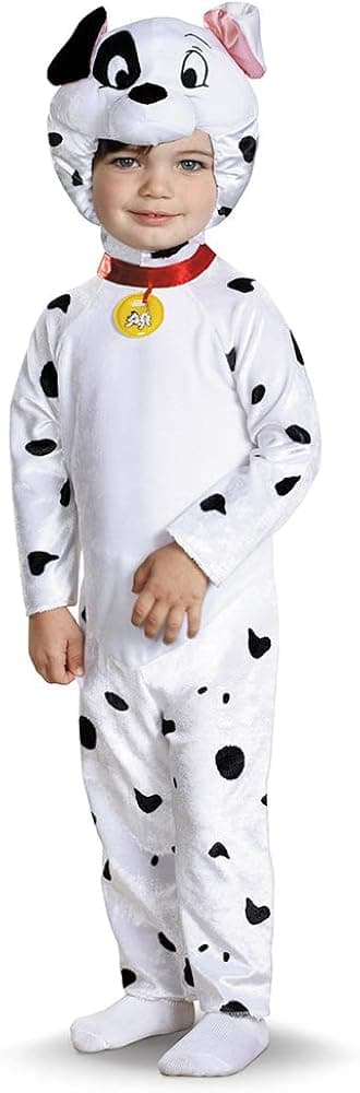 Dalmatian Costume for Toddlers, Officially Licensed 101 Dalmatians Costume Jumpsuit and Headpiece