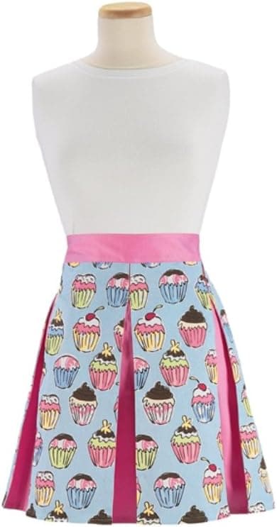 Ritz Kitchenwears Cupcakes Print Kick Pleat Apron