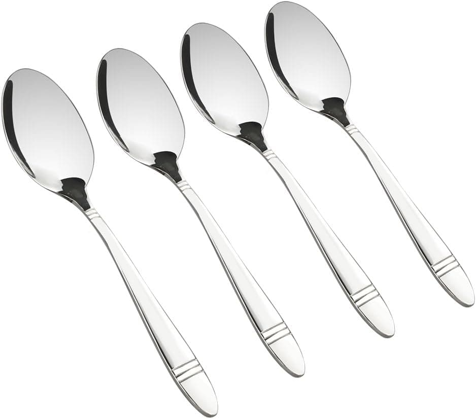 Begale 12 Pieces Dinner Spoons, 8 Inches, Stainless Steel, F