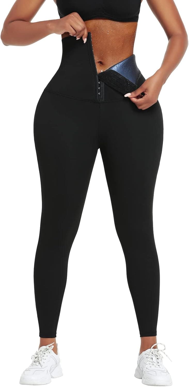 HUIMING Sauna Shaper Pants Legging Sweat Compression Thermo for Women Weight Loss High Waist Sweat Pants Hot Neoprene Workout