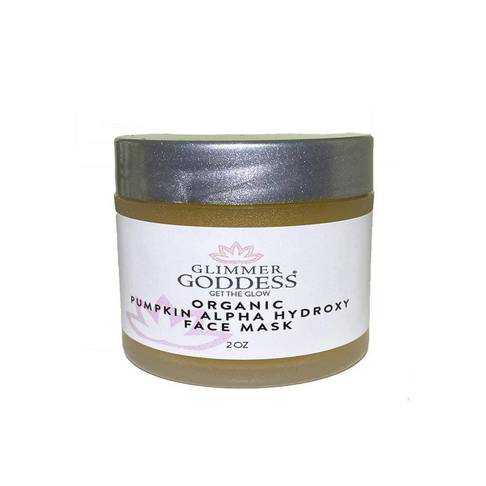 GLIMMER GODDESS Organic Face Mask to Increase Firmness and Clarity - Pumpkin Alpha Hydroxy Enzyme Mask, 2 oz