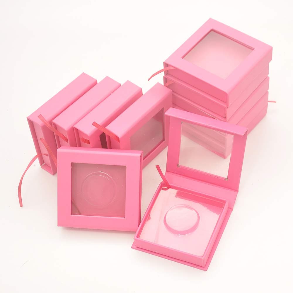 10pcs/Pack Wholesale Eyelash Packaging Box Lash Boxes Package 25mm Mink Lashes Storage Case With Tray Makeup Bulk Vendors (ZF-MH-10pcs)