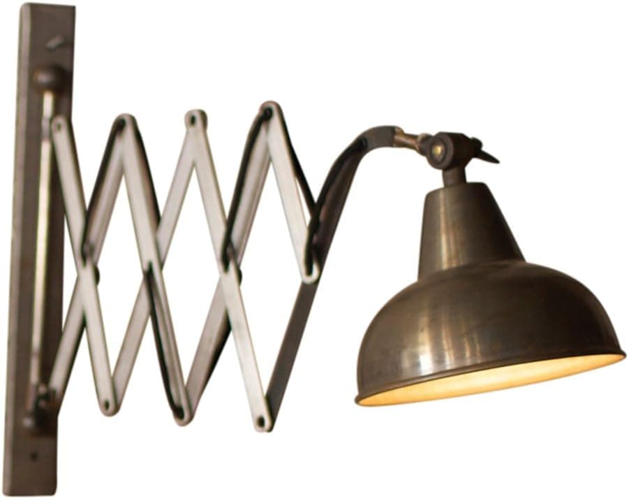 Kalalou NNL2308 Raw Metal Scissor Wall Lamp