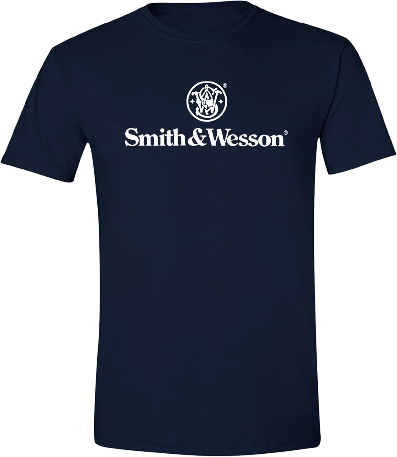Smith & Wesson Men’s Shield Logo Solid Short-Sleeve Cotton T-Shirt