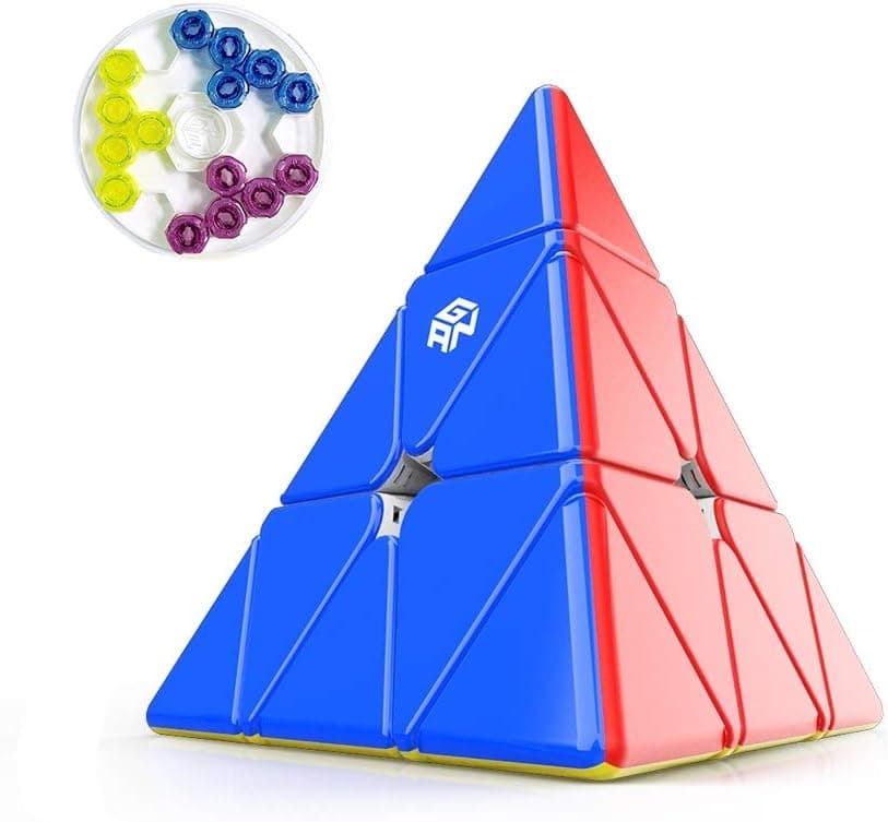 GAN Pyraminx 36 Magnets, Speed Magnetic Pyramid Puzzle Stickerless Triangle Cube with Extra GES(Explorer)