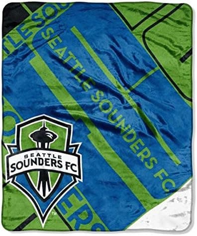 The Northwest Company MLS Seattle Sounders FC Raschel Throw Blanket, 50" x 60", Scramble