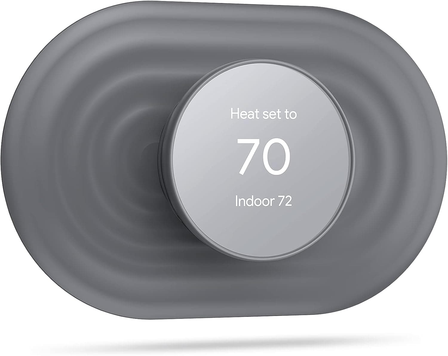 Cossylife Nest Thermostat Trim Kit Compatible with Google Nest Thermostat 2020 - Wall Plate Cover, Nest Trim Kit, Durable Thermostat Charcoal Cover Decorative Accessory Easy to Install (Ripple)