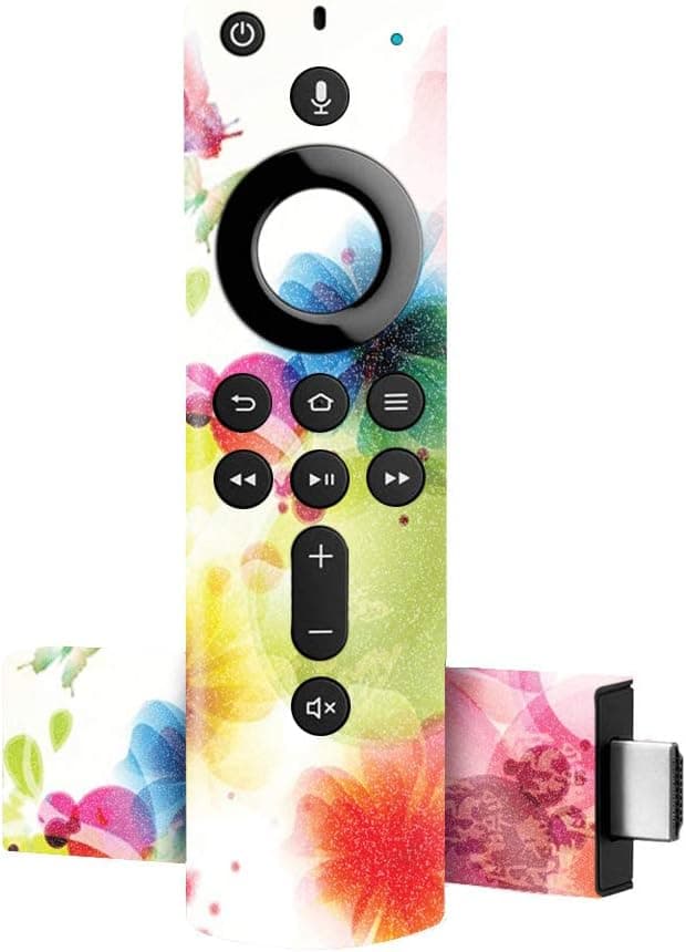 MightySkins Glossy Glitter Skin for Amazon Fire TV Stick 4K - Pollinate | Protective, Durable High-Gloss Glitter Finish | Easy to Apply, Remove, and Change Styles | Made in The USA
