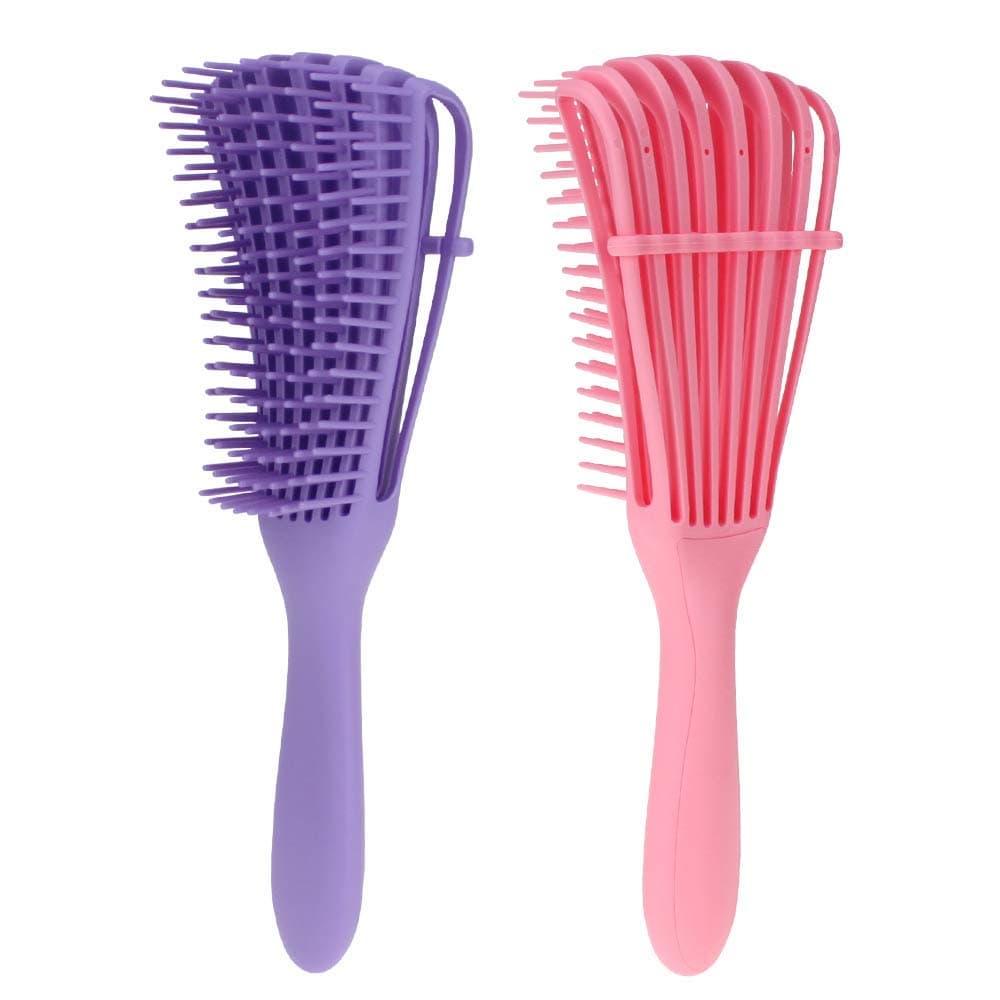 2 Pieces Hair detangling brush, Hair Comb For Women and Man, Natural Hair Brushes For All Hair Types - Hair Textured 3a to 4c- Wet And Dry Hair. Knots Detangler Easy to Clean
