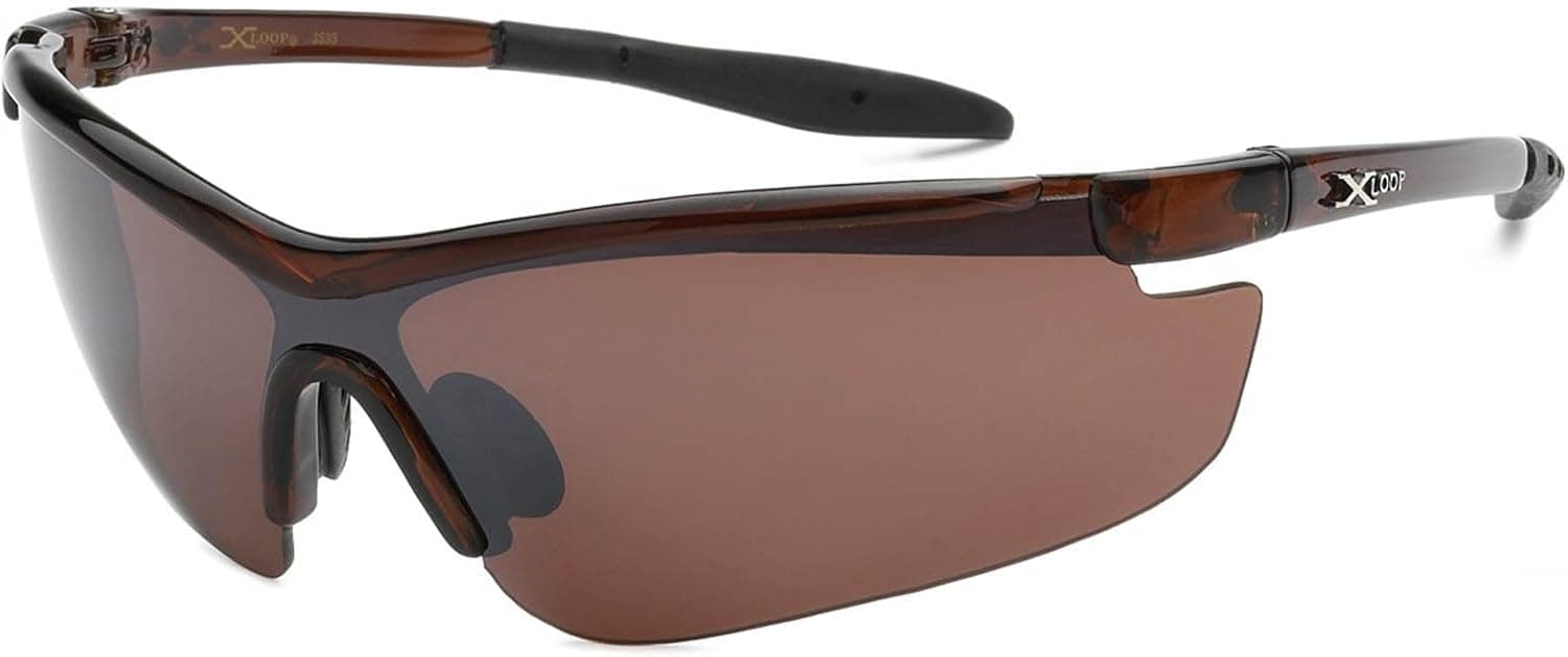 X-Loop 3182 Mirored Sunglasses Black Frame Blue Lens