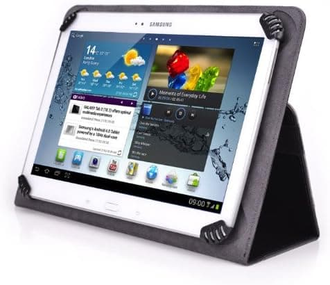 Visual Land Prestige PRO 10D 10 Inch Tablet Case - UniGrip 10 Edition Folio Case - Black - by Cush Cases