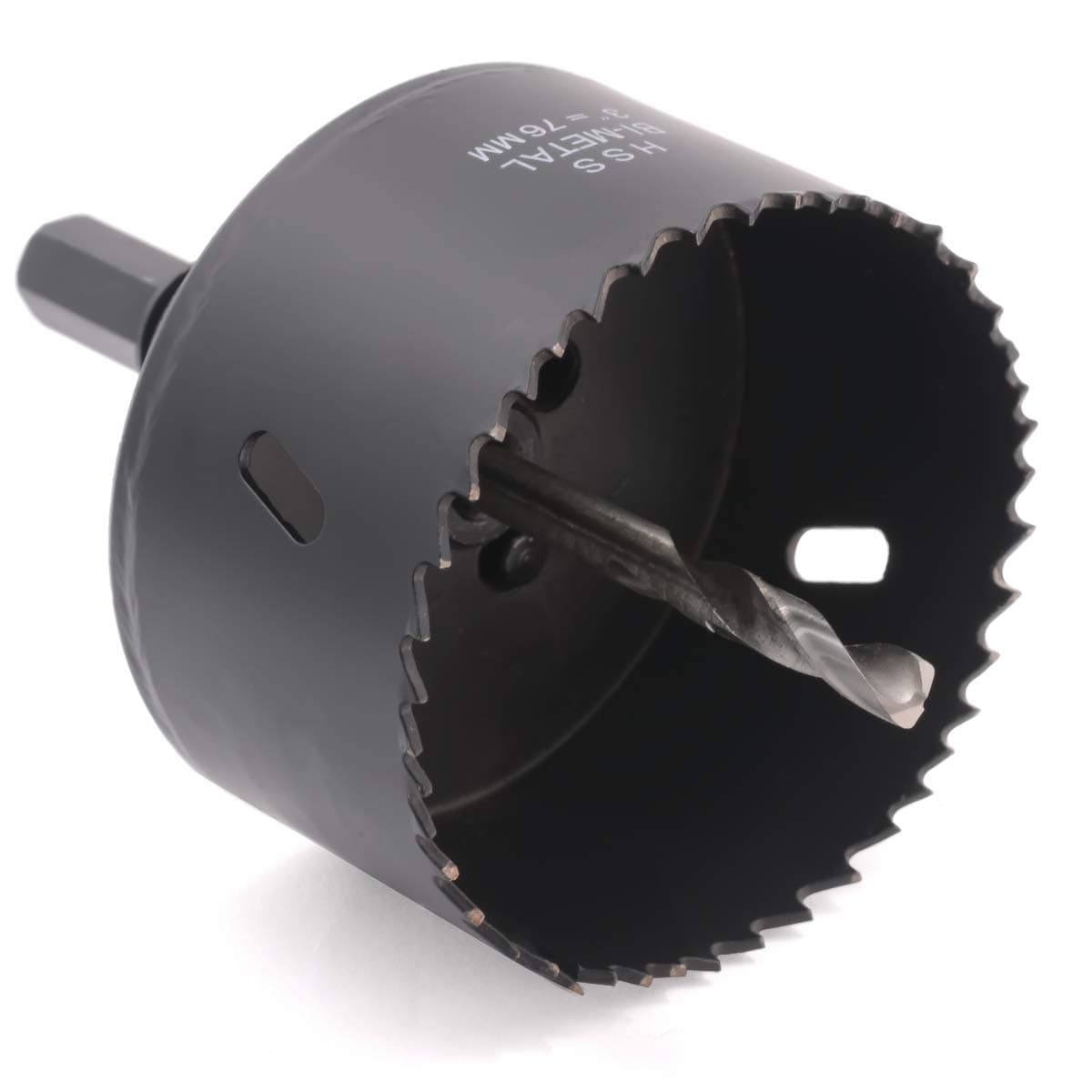 Acekit 3 Inch Hole Saw, 76mm BI-Metal Hole Cutter with 1/2 Inch Hex Shank Arbor Drill Bit for Wood Plywood Laminated PVC Board,Plastic Pipe,Aluminum Alloy and Metal Sheet