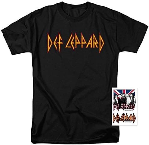 Popfunk Classic Def Leppard Logo Officially Licensed T-Shirt & Stickers