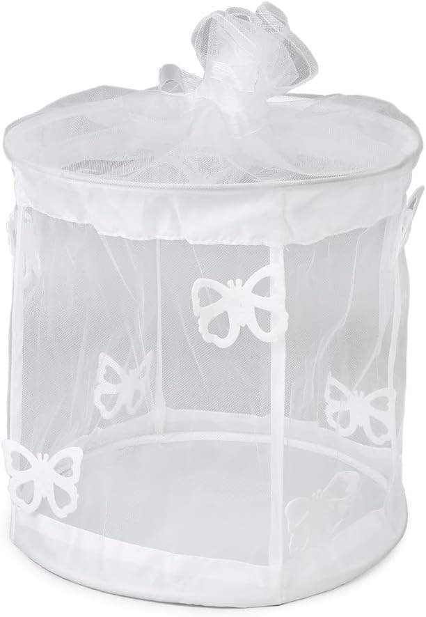 RESTCLOUD Pop-up Insect and Butterfly Habitat Cage Terrarium 7" x 7" Tall (12" x 12" Lace up)