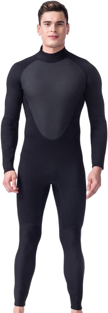 TIDEWE Wetsuit for Man, Diving Wetsuit, Water Sports Fullsuit for Man, Back Zip Wetsuit, 2.5 mm Neoprene Wetsuit