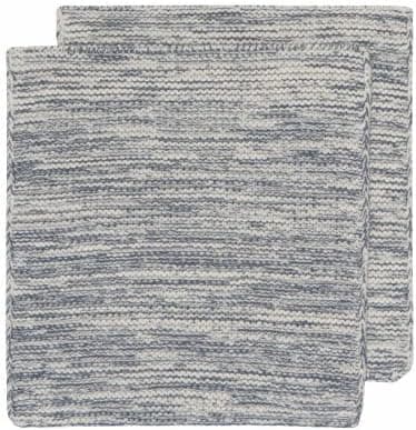 Danica Heirloom 8" x 8" Knit Dishcloths (Set of 2) | Midnight