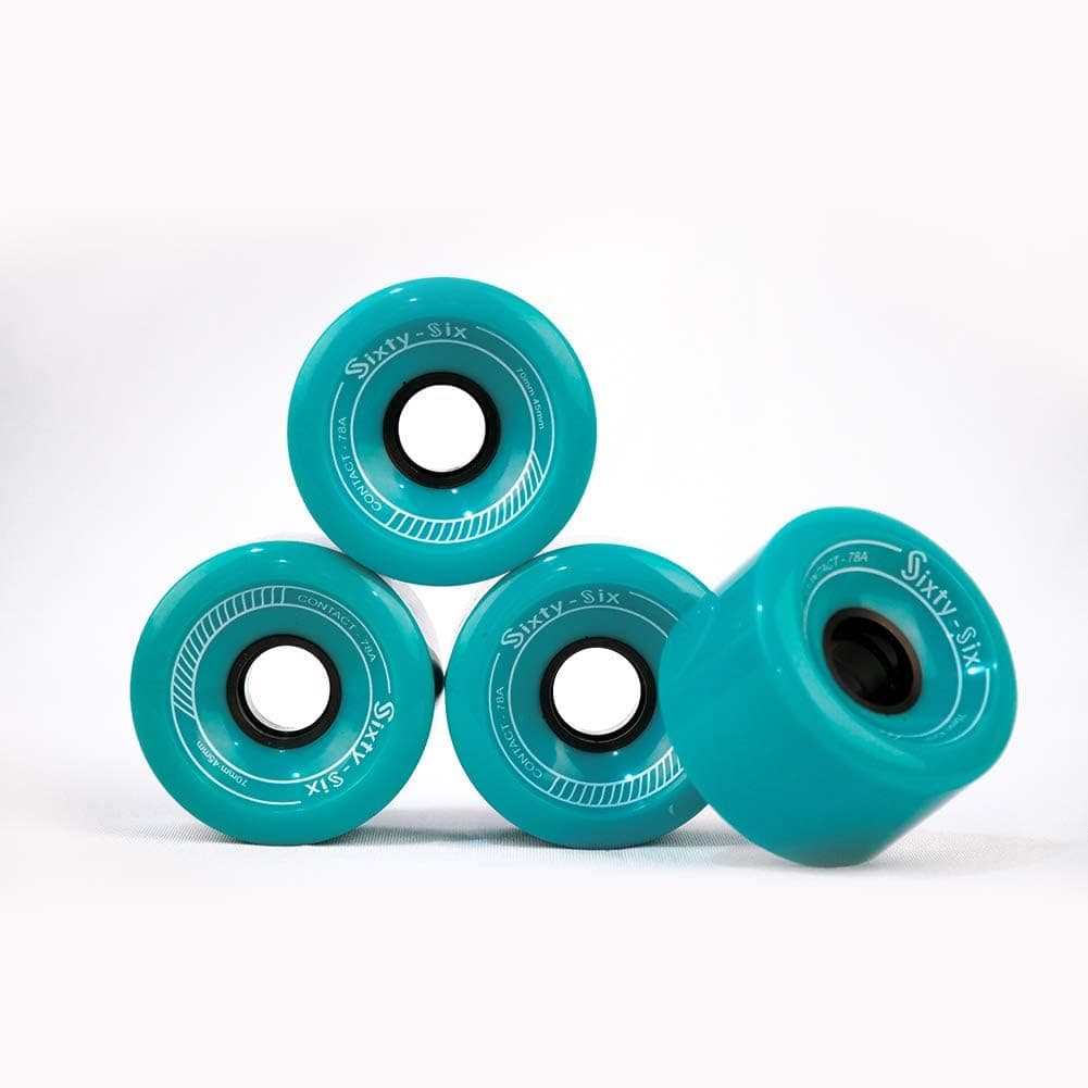 Sixty-Six Longboard Wheels 70mm (Green) [Set of 4]