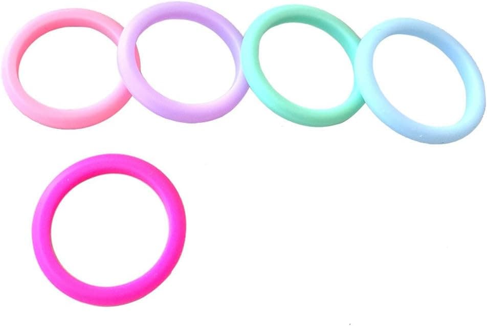 IAYA 5 Pack Silicone Wedding Ring for Women Stackable Silicone Rings Wedding Bands for Women Climbing Ring