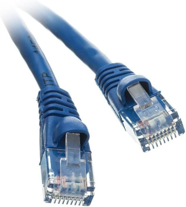 Cat5e 3 Feet, Ethernet Patch Cable, Snagless/Molded Boot, 20 Pack, Blue, CNE50376