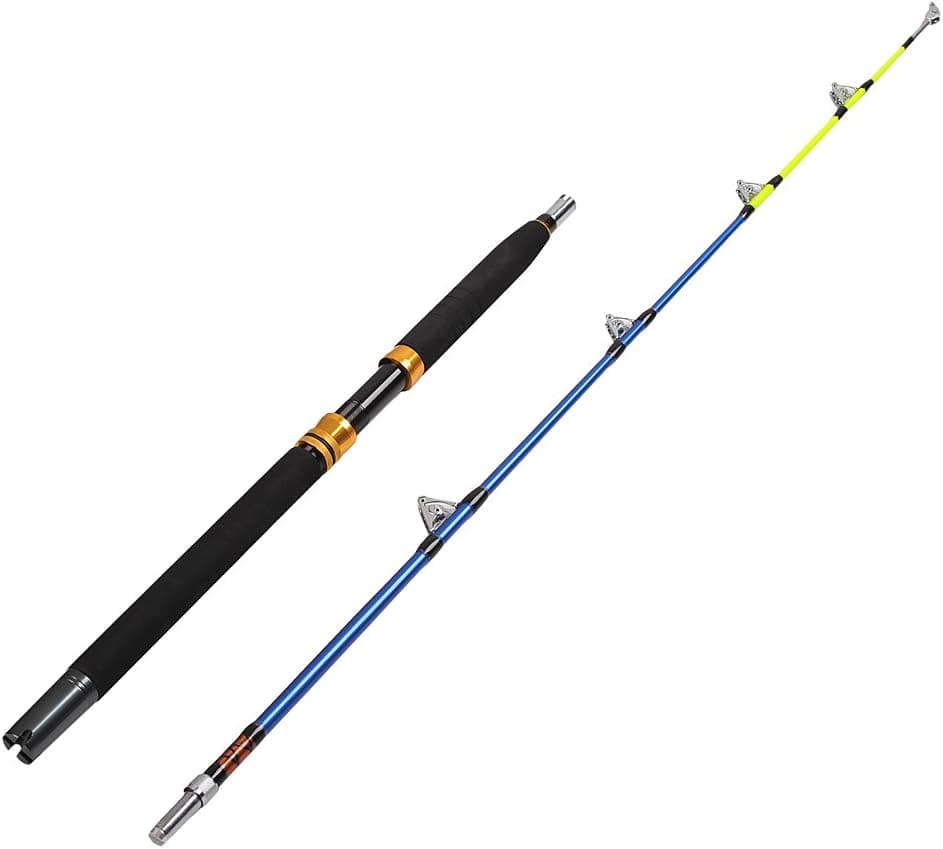 Fiblink 6' Saltwater Jigging Spinning Rod 2-Piece Graphite Heavy Boat Fishing Rod (30-80-Pound Test)
