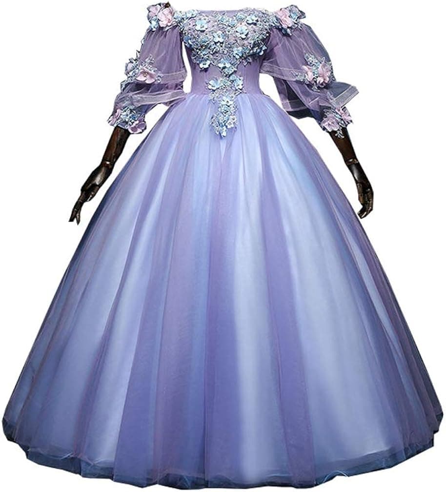CountryWomen Gothic Princess Renaissance Bridesmaid Period Dress Ball Gown Theater Costume