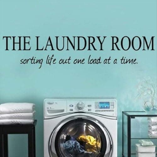 Dailinming PVC Wall Stickers The Laundry Room Vinyl Wall Decal Quote Modern Home Decor Sticker 19X91CM