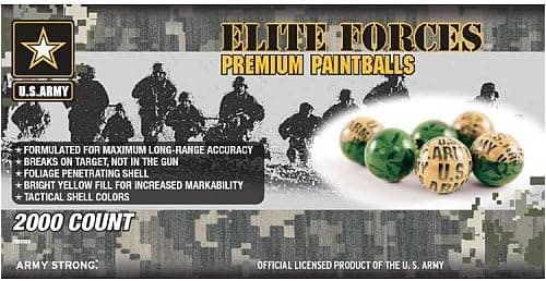 US Army Elite Forces 2000 Count Premium Paintballs
