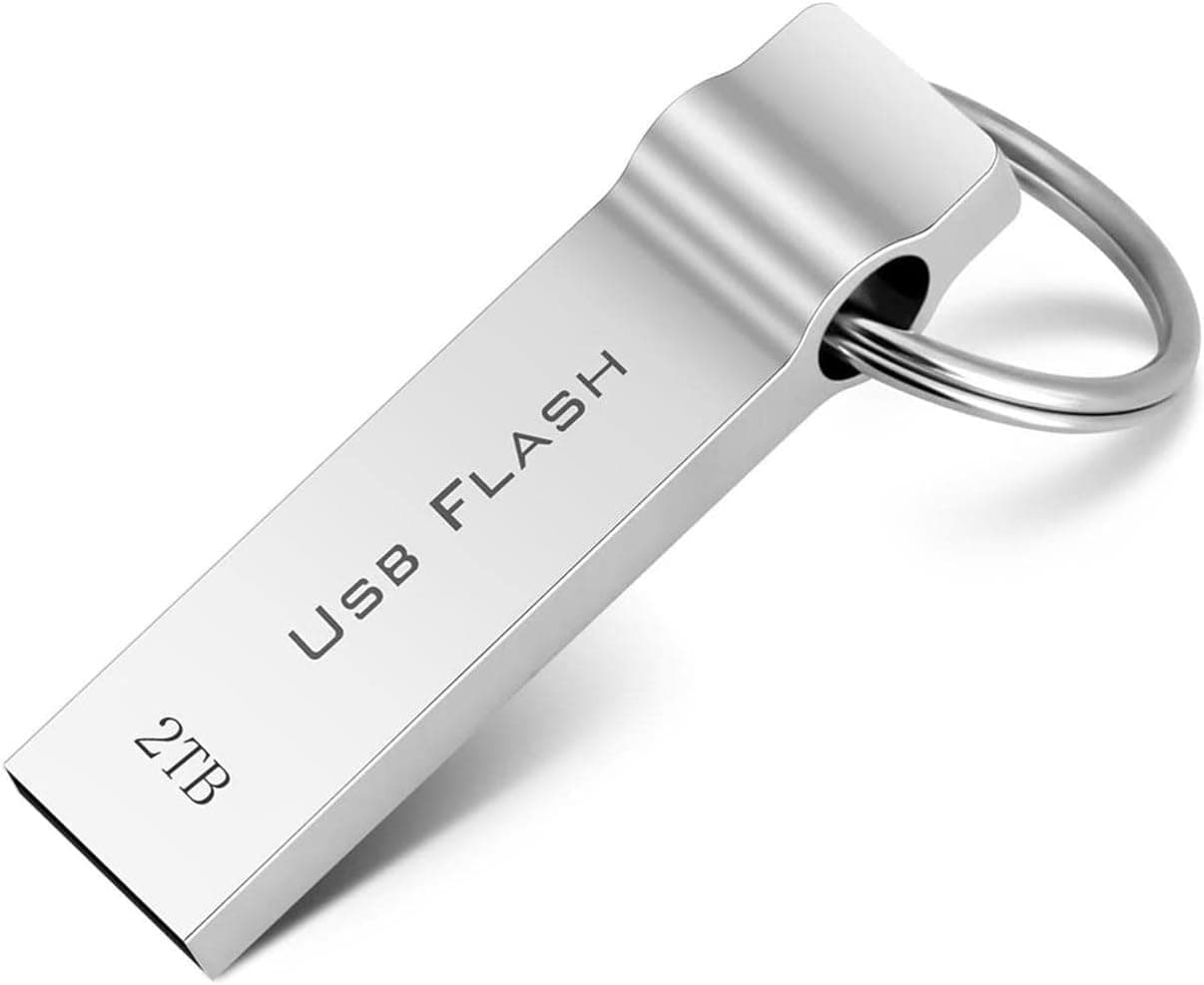 USB Flash Drive 2TB Memory Stick Thumb Drive High Speed USB 3.0 Flash Drive Waterproof Portable USB Drive 2000GB Ultra Large Data USB Stick Storage USB Stick for Computer/Laptop/ PC (2000gb) (U09)