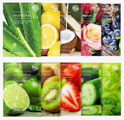 Secret Nature Anti-Aging Facial Mask Sheet with Jeju Complex, All - 5 Sheets