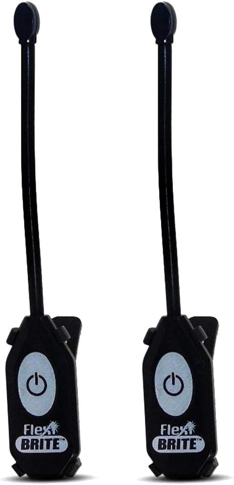 Flexi-Brite Flexible LED Light, Mini Light, Portable Reading Light or Work Light, Gooseneck Multi Purpose Clip on Bendable Hands Free Flash Light - Small Size - For Work, Reading, Computer, Pack of 2.