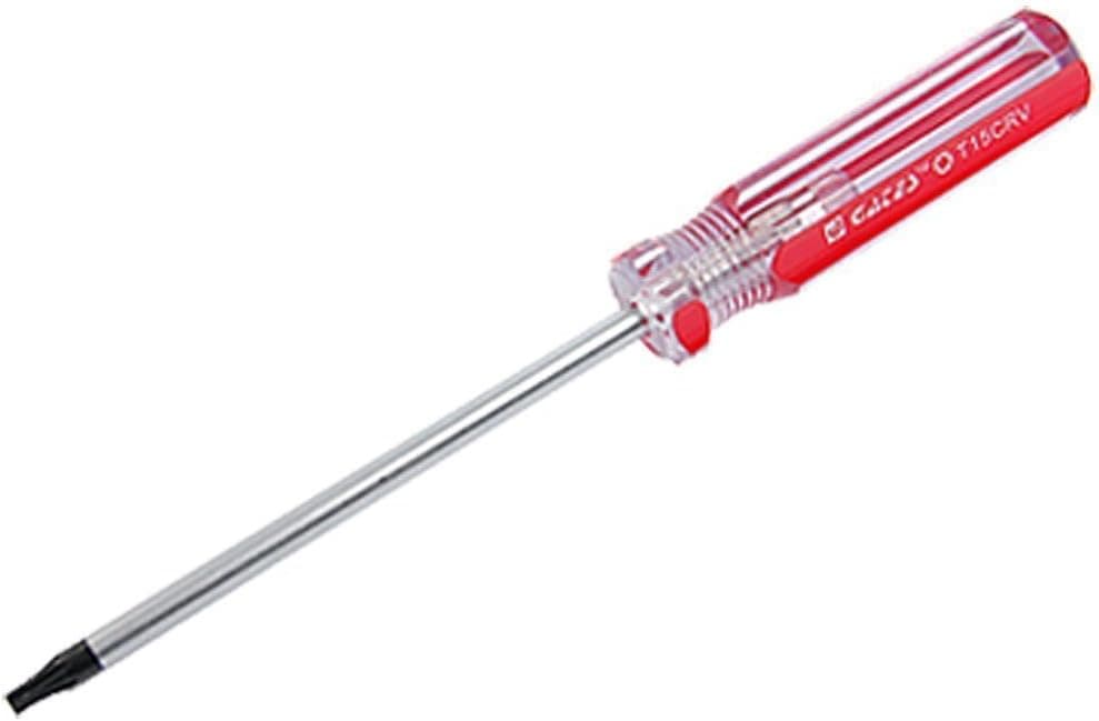 TOOGOO(R) Red Clear Plastic Handle T15 Security Torx Screwdriver Tool