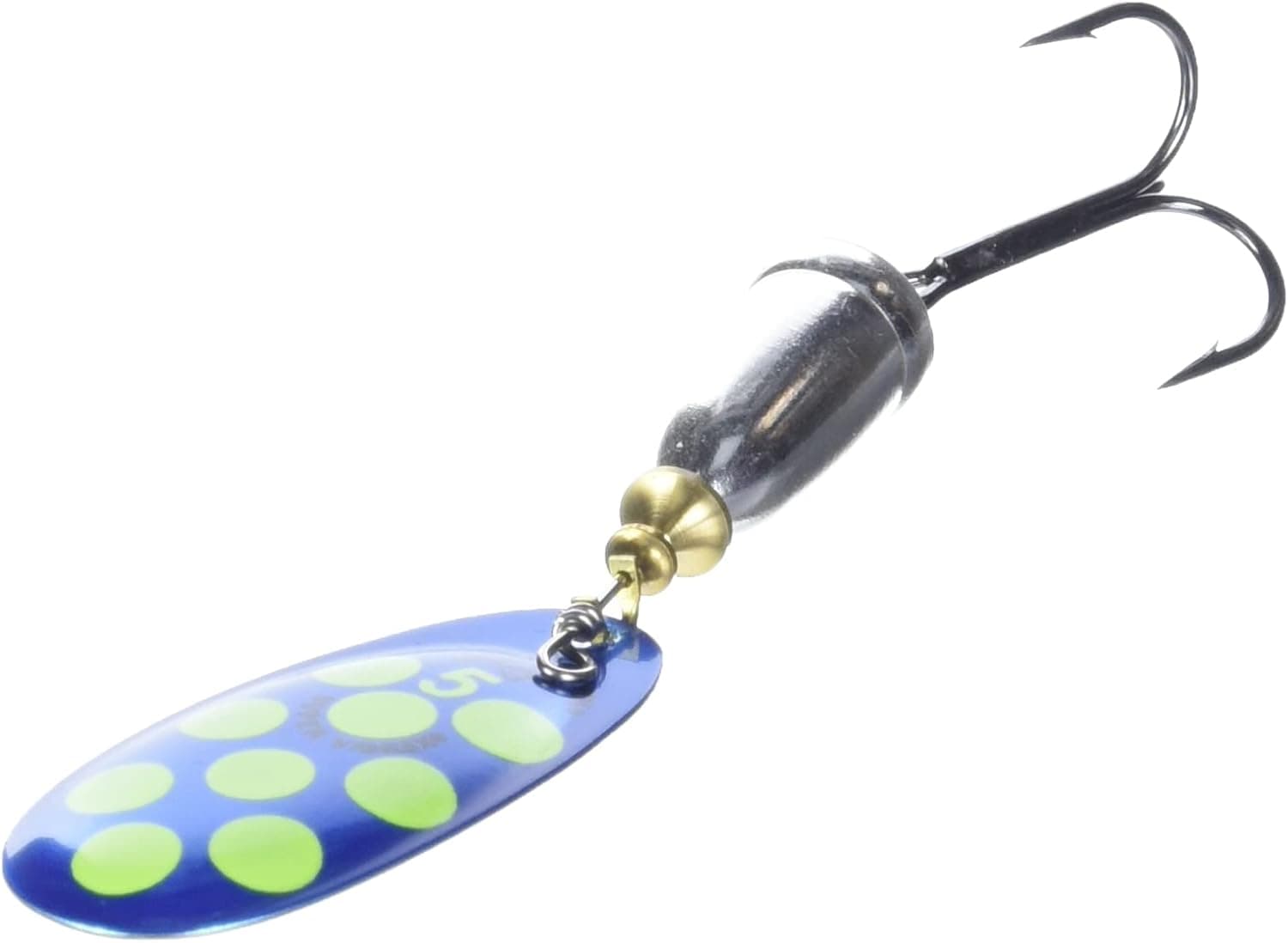 Blue Fox Classic Vibrax Spinner, 7/16-Ounce, Blue/Fluorescent Yellow/Silver UV