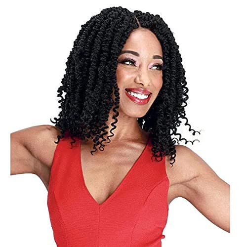Zury Synthetic Knotless Braid Lace Front Wig - DIVA LACE PASSION TWIST V16 (1B Off Black)