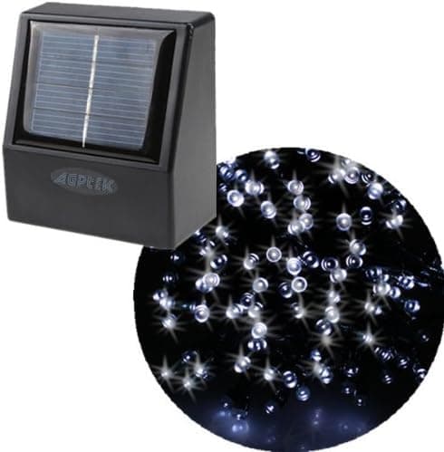 AGPtek 55ft 100 LED Solar String Fairy White Lights Outdoor Garden Xmas