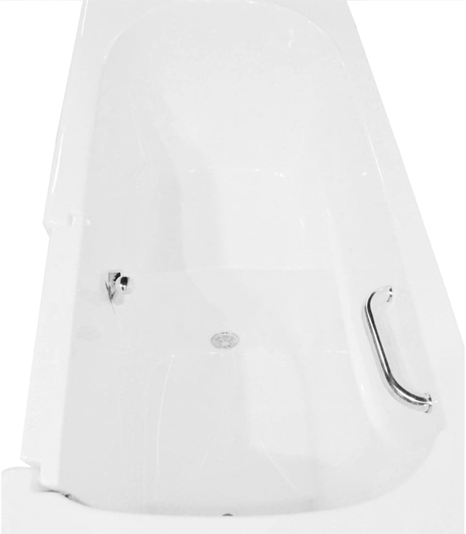 ARIEL Bath EZWT-3060- SOAKER-R 60" x 30" x inch White Walk In Bathtub Right Side Drain