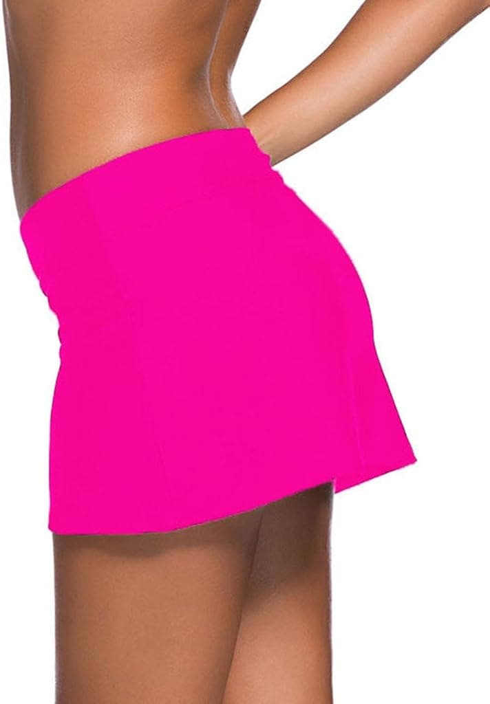 Aleumdr Women's Swimming Boardshort Shorts Panty Skort Bottom Small Rosy
