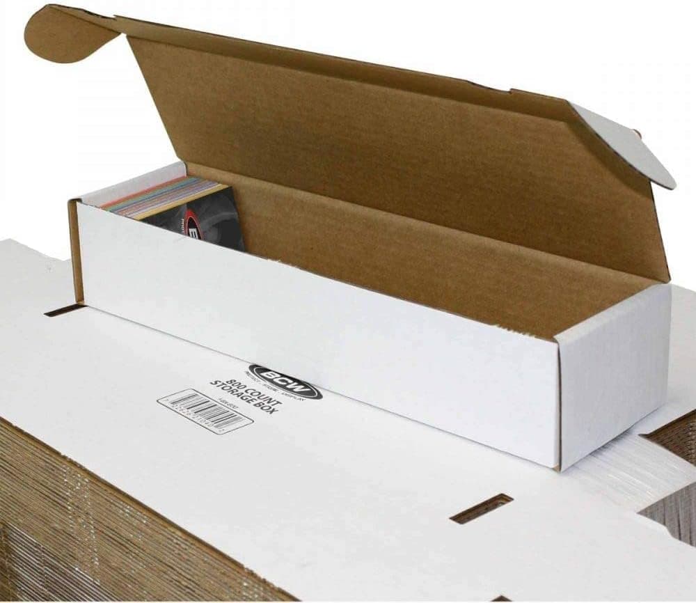 4 Boxes - BCW 800 Count - Corrugated Cardboard Storage Box - Baseball, Other Sport Cards, Gaming & Trading Card Collecting Supplies