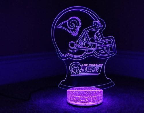 Los Angeles Football Team 3D Night Light Color Changing Illusion Lamp for Children Kids NFL Sport Fan Gift Christmas Birthday Best Gifts