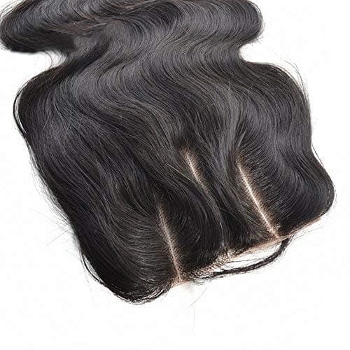 A2ZWIG Body Wave Virgin Brazilian Hair 130% Density 3.5x4 Lace Closure (3 Part 8 Inch)