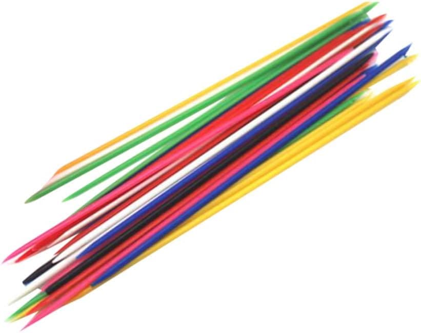 NUOBESTY Pick up Sticks Game Toys, 90pcs Plastic Mini Colorful Thin Pick Up Sticks for Kids Family Fun